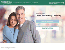 Tablet Screenshot of greenhillsfamilydentistry.com